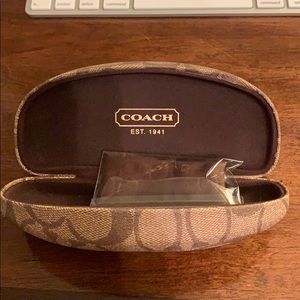 Coach sunglasses case and lens cloth